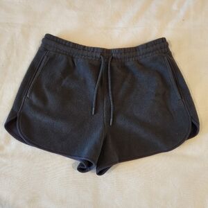 UGG PETRIA SHERPA FLEECE SHORTS LARGE GRAY